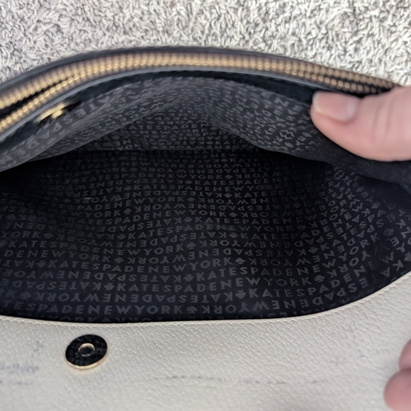 Kate Spade Grove Street Maeve Black & White Shoulder Bag Women's Tote Bag - Picture 6 of 10